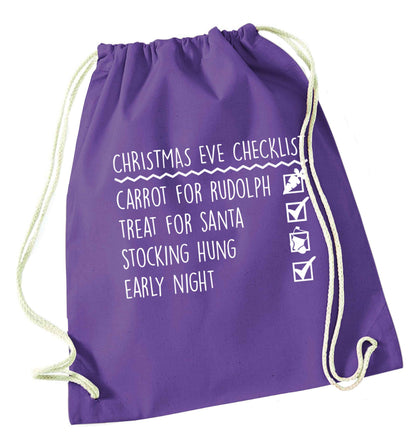 Candy Canes Candy Corns purple drawstring bag