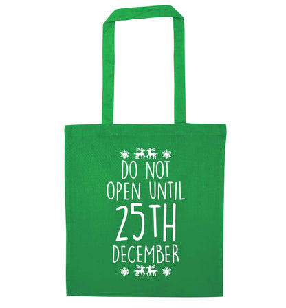 Christmas Eve Checklist green tote bag
