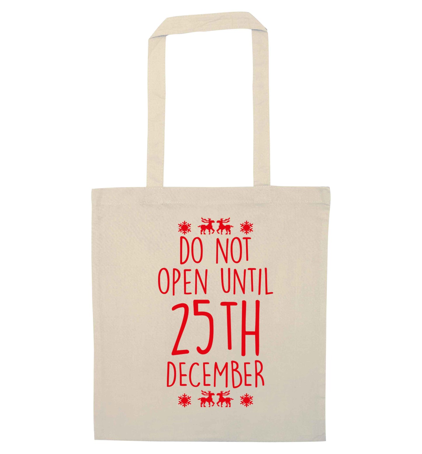 Christmas Eve Checklist natural tote bag