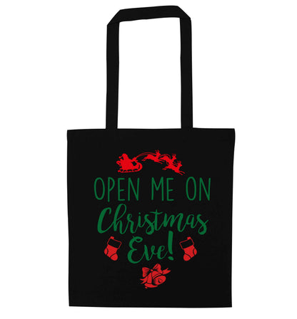 Open me on Christmas Day black tote bag