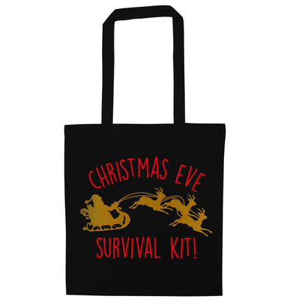Christmas Day Survival Kitblack tote bag