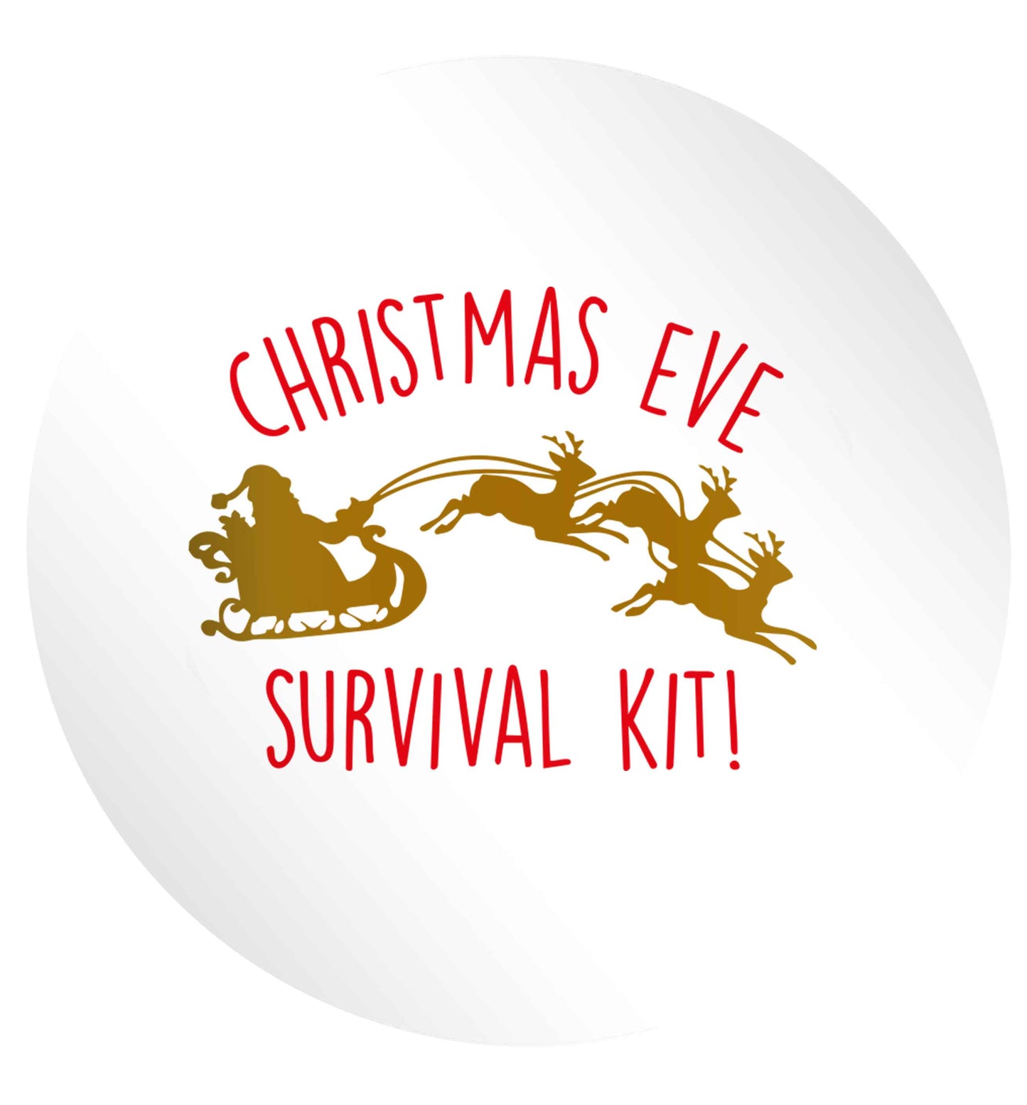 Christmas Day Survival Kit24 @ 45mm matt circle stickers