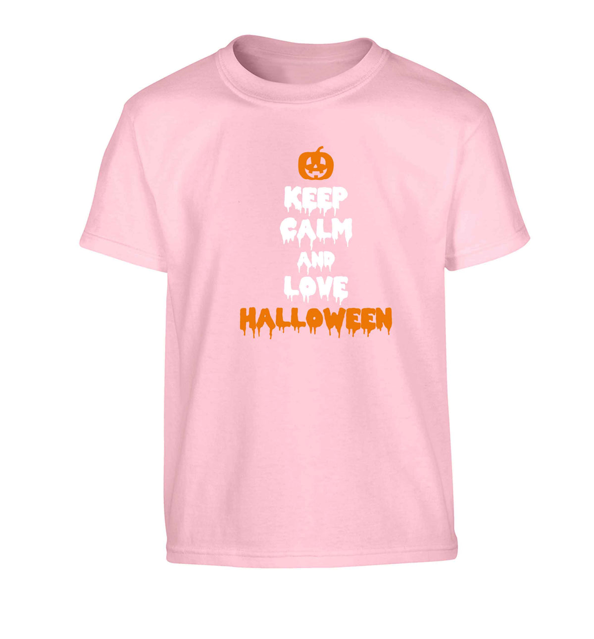 Keep calm and love halloween Children's light pink Tshirt 12-13 Years