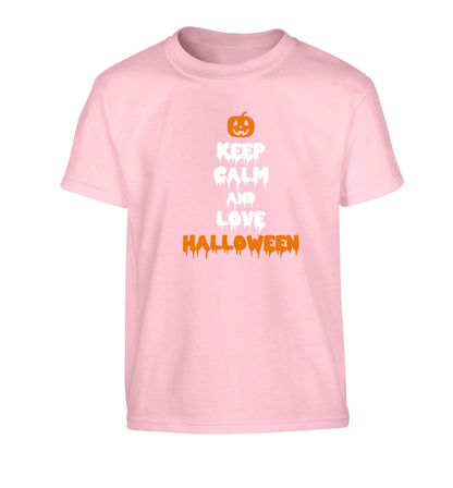 Keep calm and love halloween Children's light pink Tshirt 12-13 Years