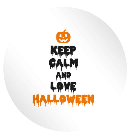 Keep calm and love halloween 24 @ 45mm matt circle stickers