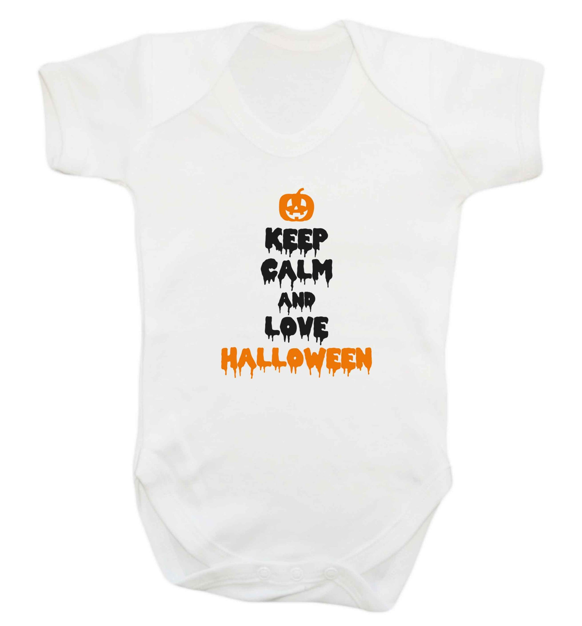 Keep calm and love halloween baby vest white 18-24 months