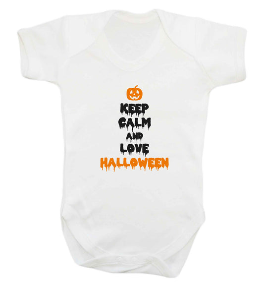 Keep calm and love halloween baby vest white 18-24 months