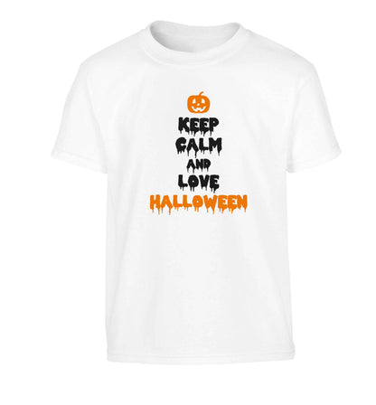 Keep calm and love halloween Children's white Tshirt 12-13 Years