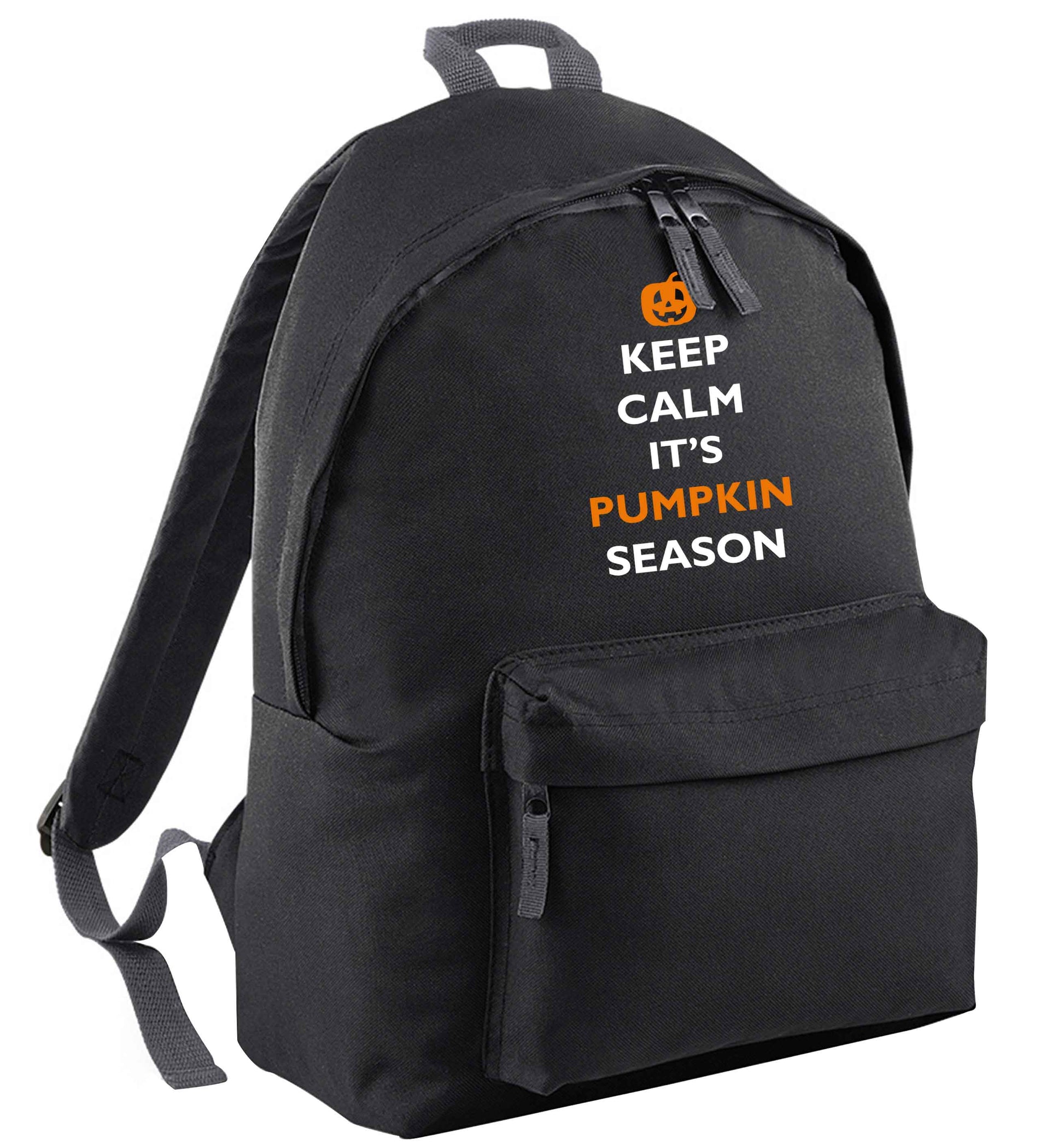 Calm Pumpkin Season black adults backpack