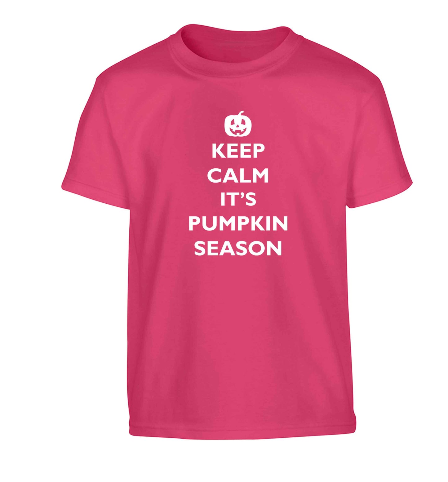 Calm Pumpkin Season Children's pink Tshirt 12-13 Years