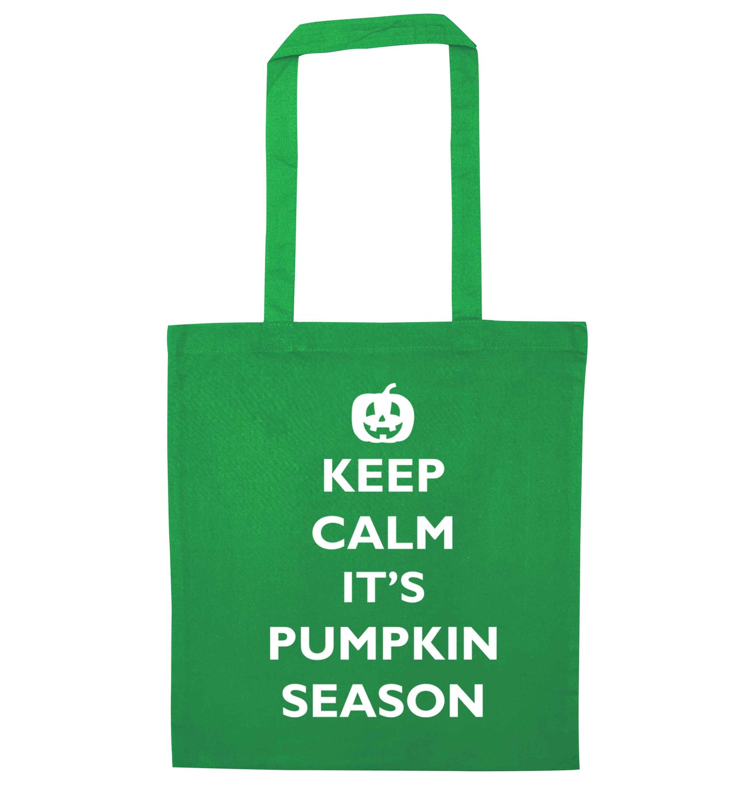Calm Pumpkin Season green tote bag