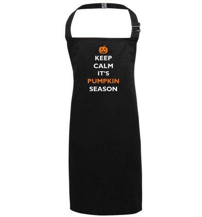 Calm Pumpkin Season black apron 7-10 years