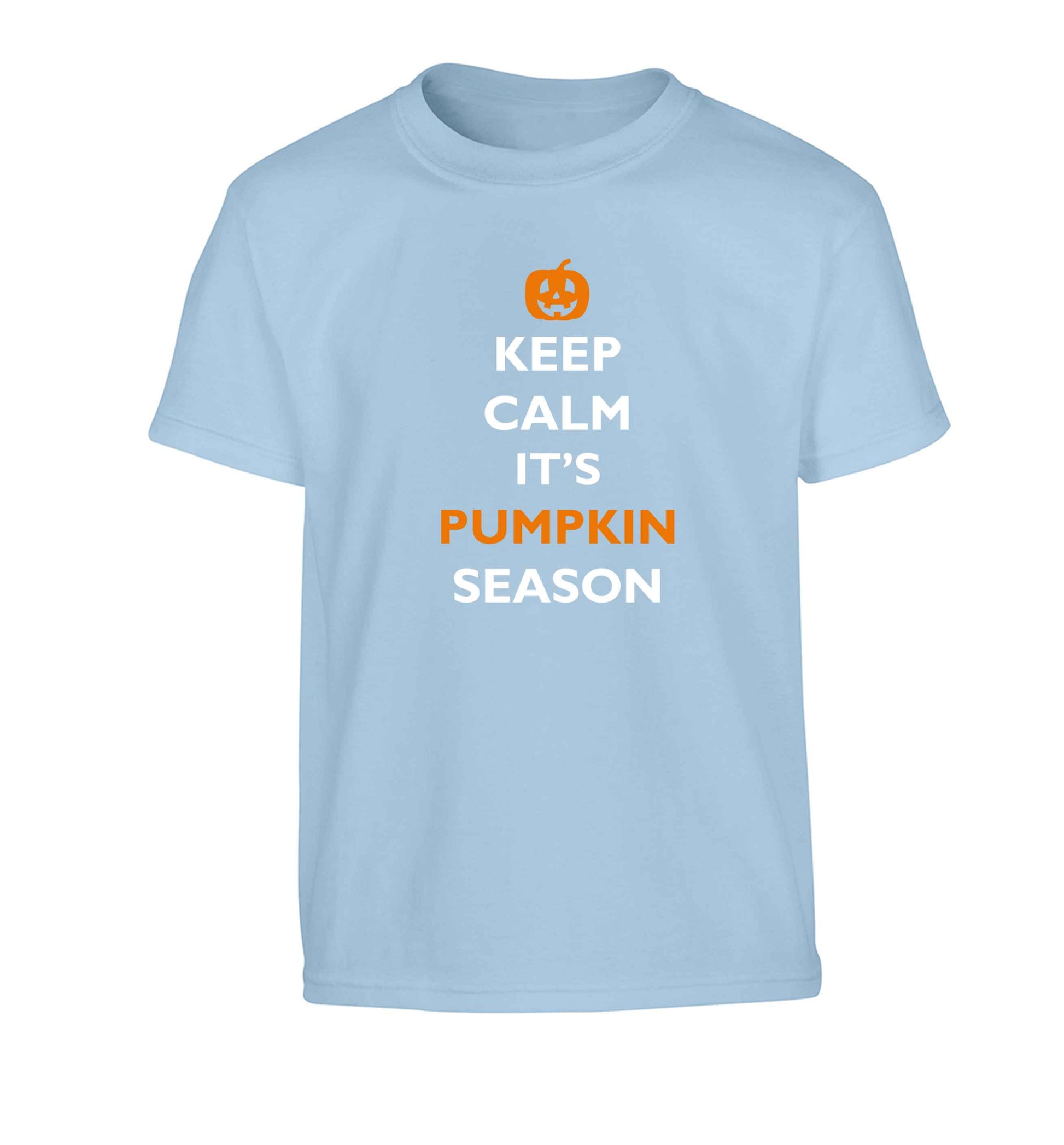 Calm Pumpkin Season Children's light blue Tshirt 12-13 Years