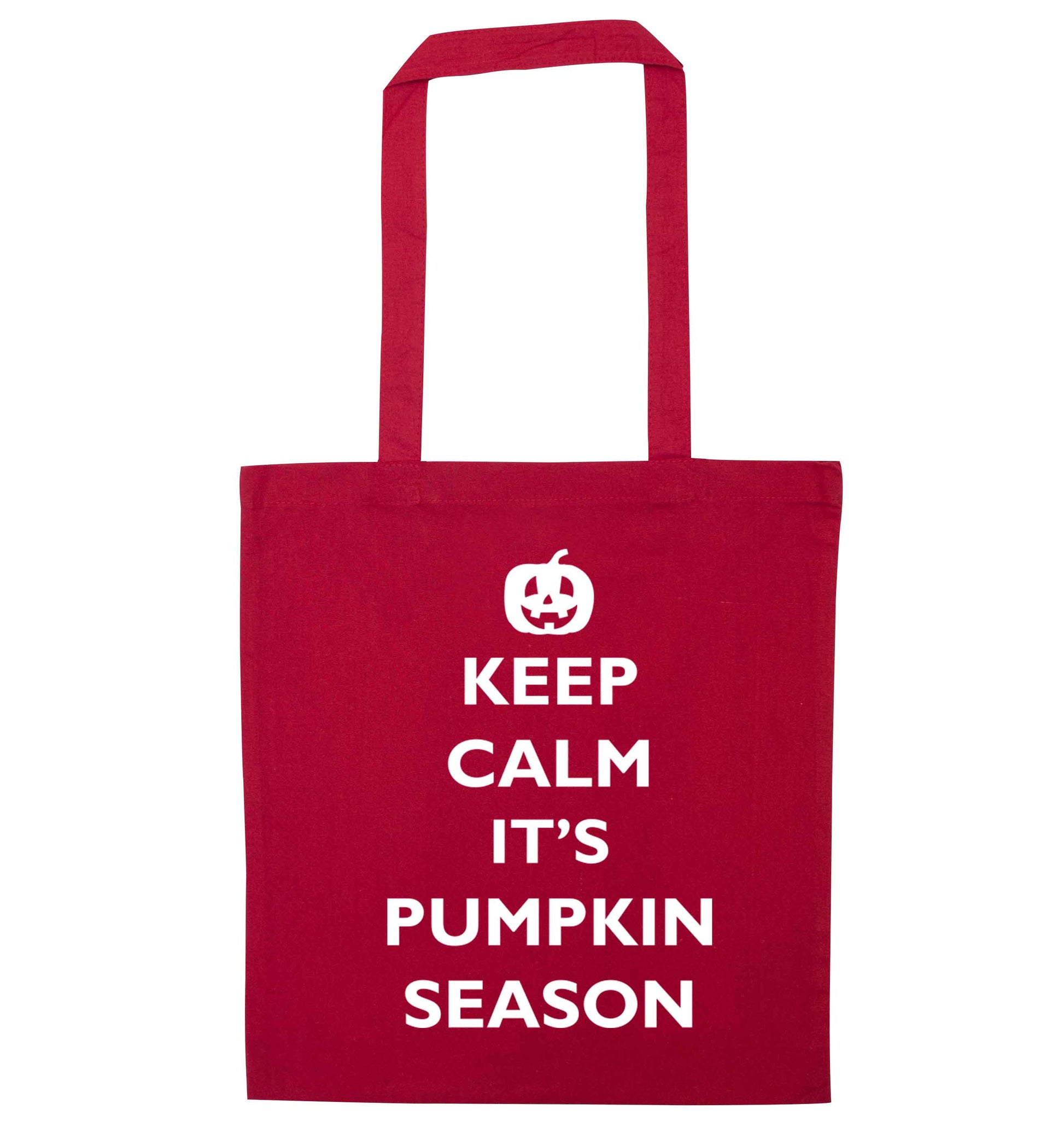 Calm Pumpkin Season red tote bag