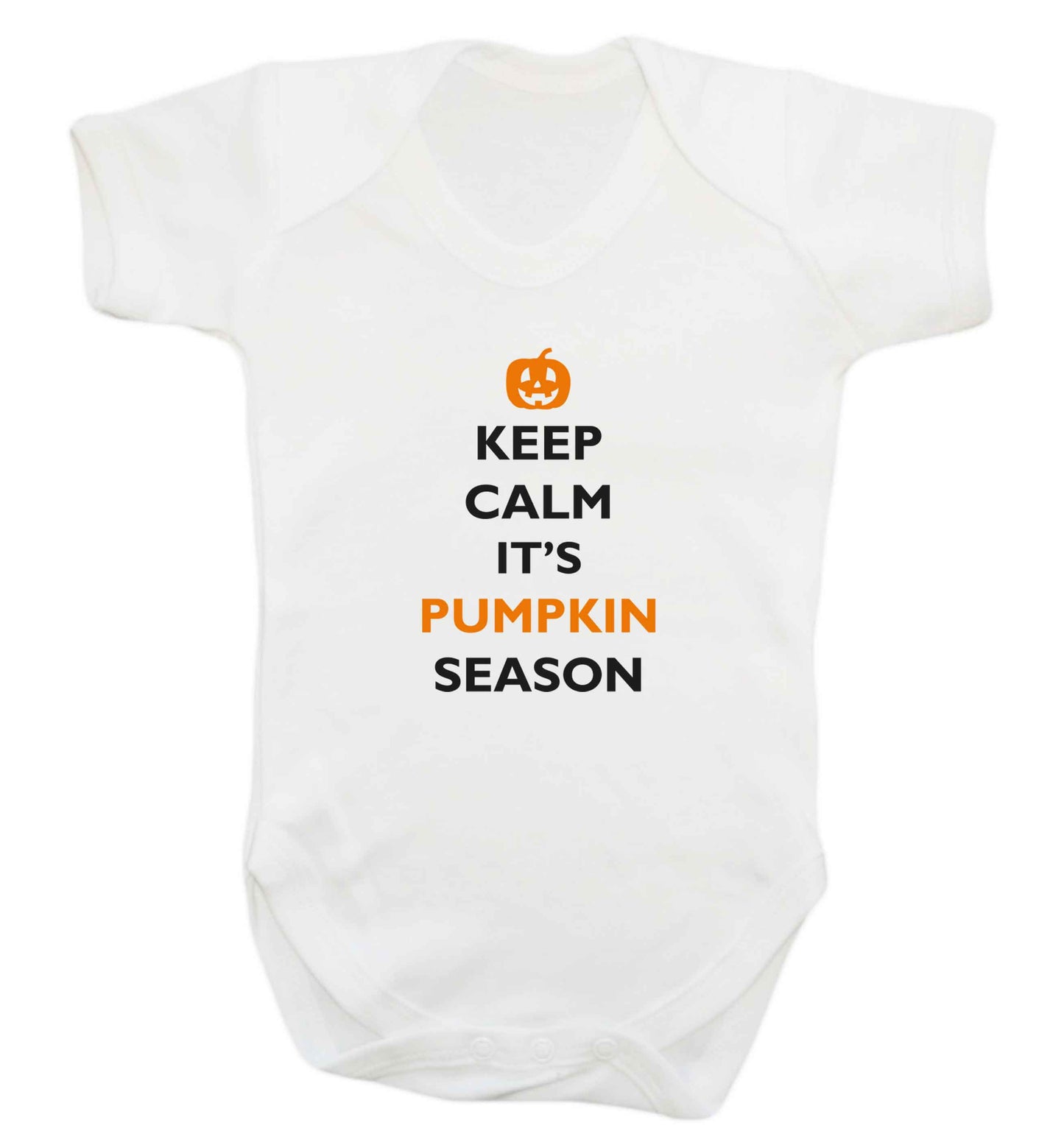 Calm Pumpkin Season baby vest white 18-24 months
