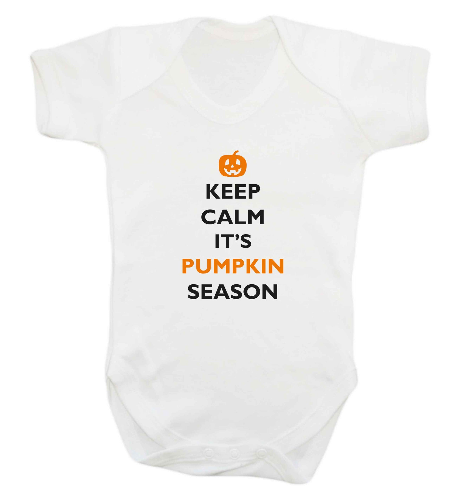 Calm Pumpkin Season baby vest white 18-24 months