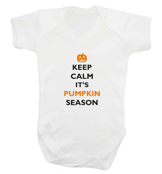 Calm Pumpkin Season baby vest white 18-24 months