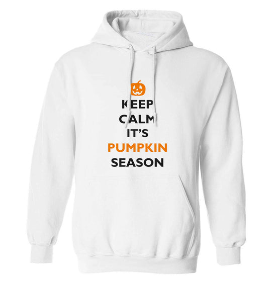 Calm Pumpkin Season adults unisex white hoodie 2XL