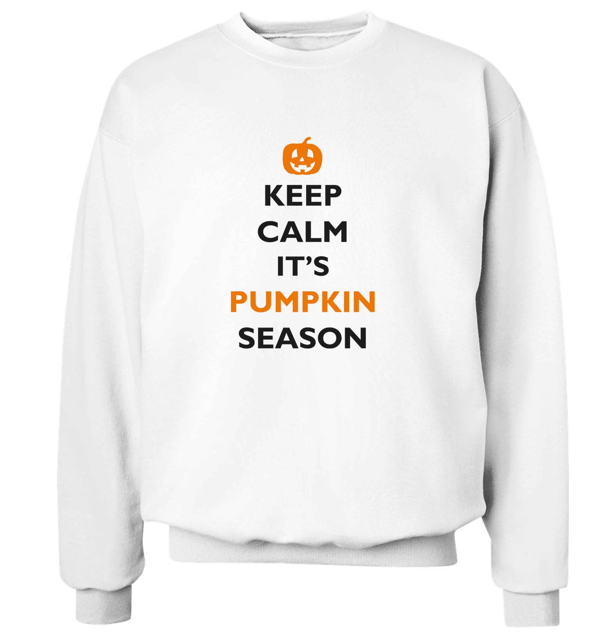 Calm Pumpkin Season adult's unisex white sweater 2XL