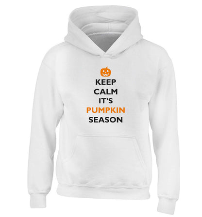 Calm Pumpkin Season children's white hoodie 12-13 Years