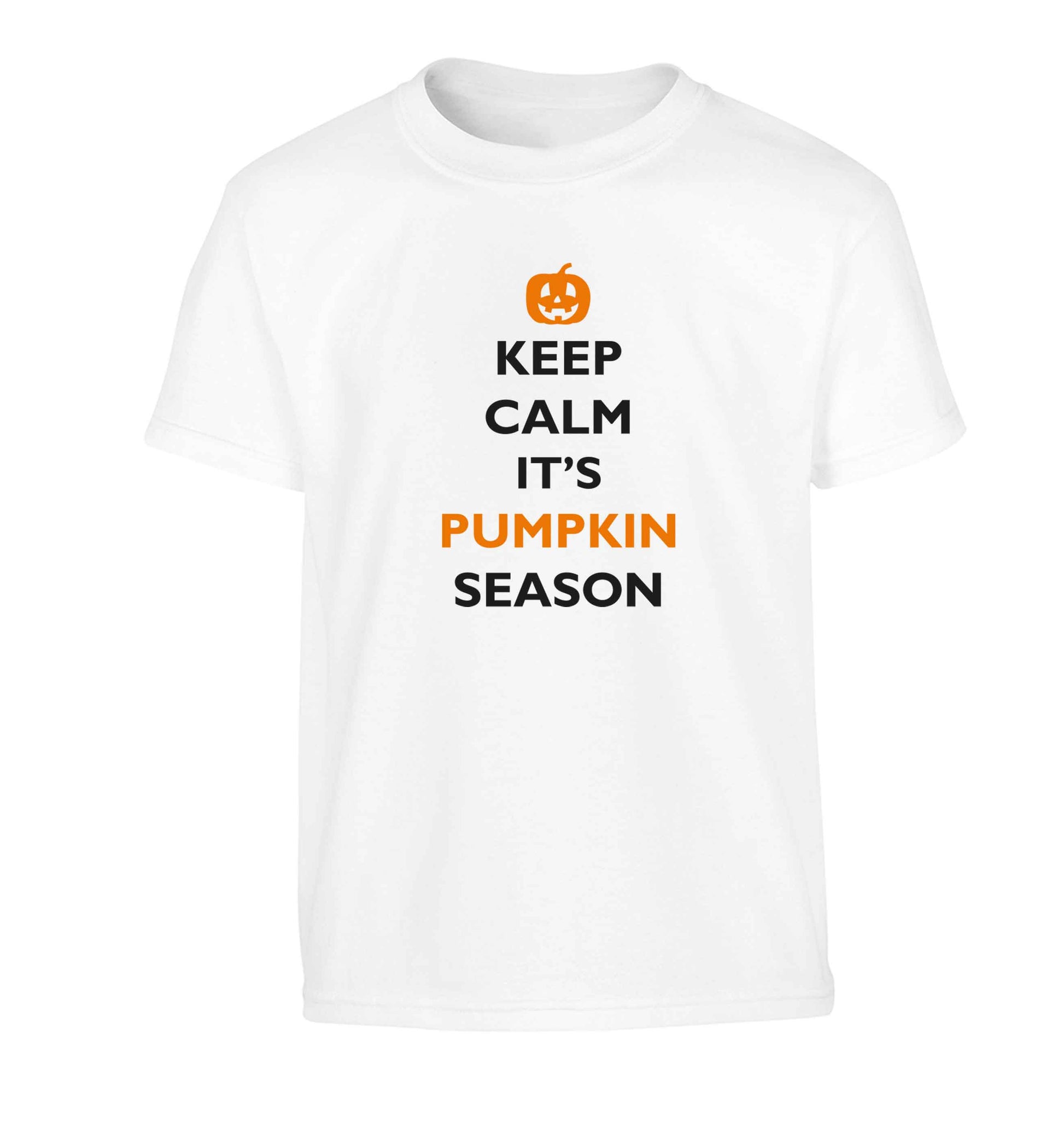 Calm Pumpkin Season Children's white Tshirt 12-13 Years