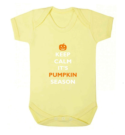 Calm Pumpkin Season baby vest pale yellow 18-24 months