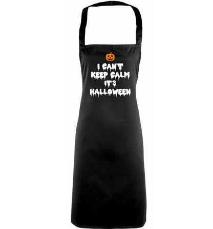 I can't keep calm it's halloween adults black apron