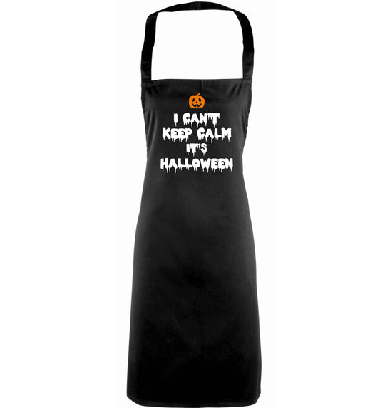 I can't keep calm it's halloween adults black apron