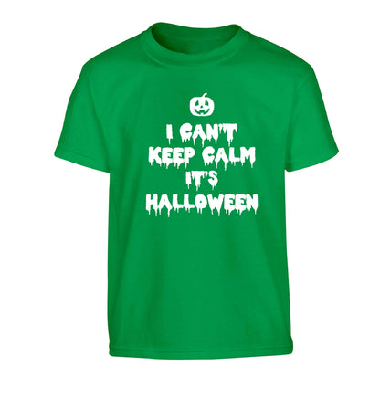 I can't keep calm it's halloween Children's green Tshirt 12-13 Years