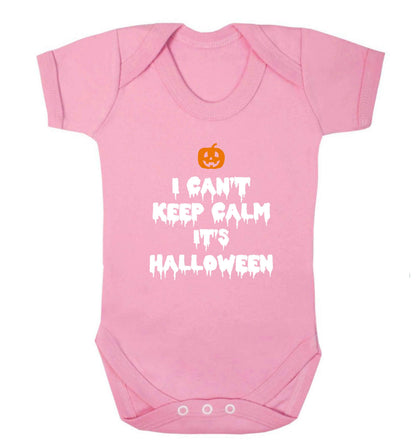 I can't keep calm it's halloween baby vest pale pink 18-24 months