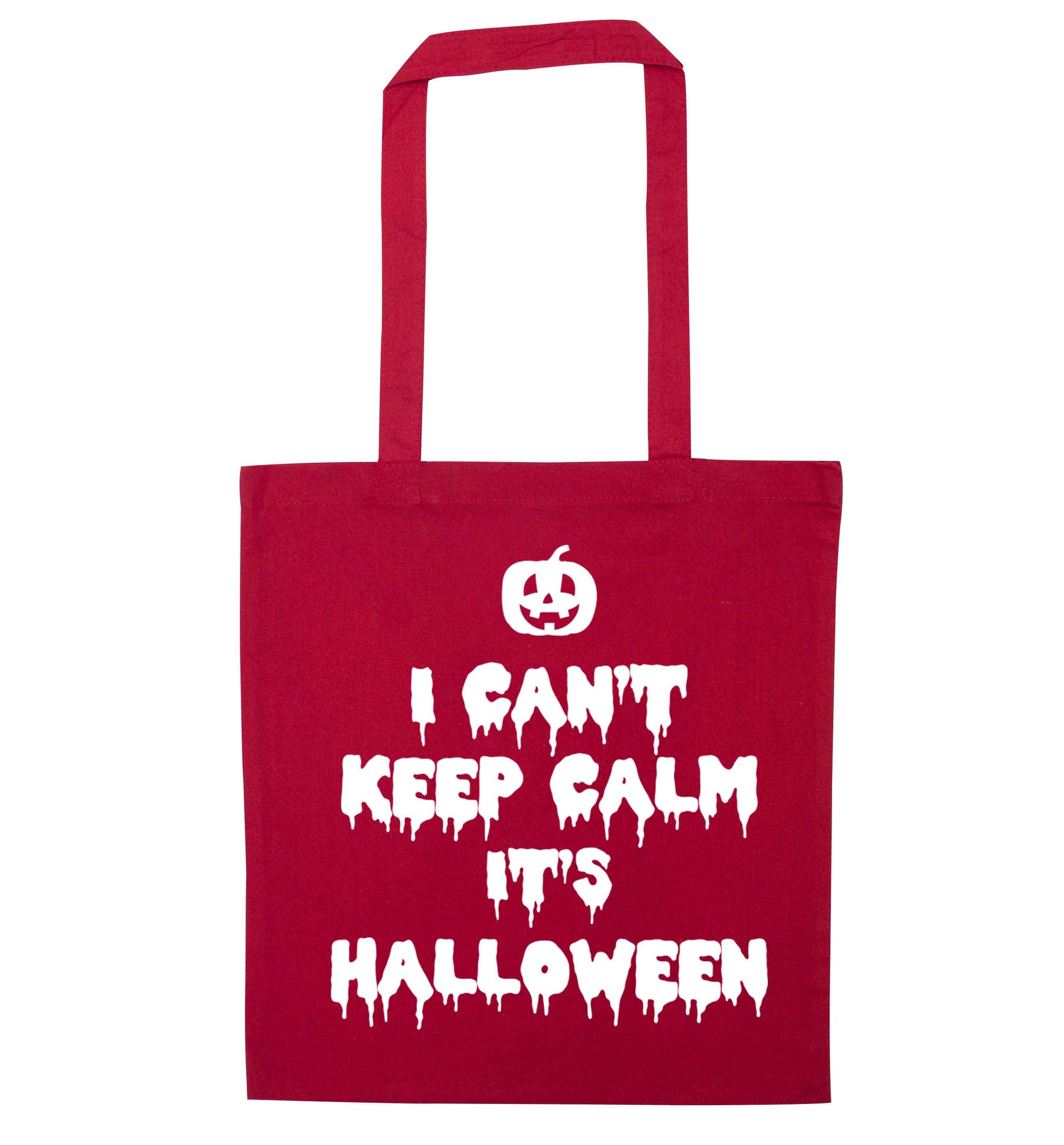 I can't keep calm it's halloween red tote bag