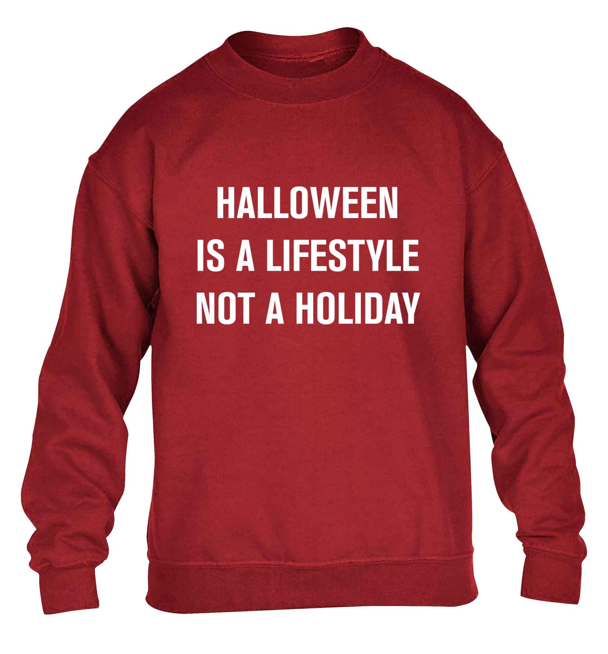 Halloween is a lifestyle not a holiday children's grey sweater 12-13 Years