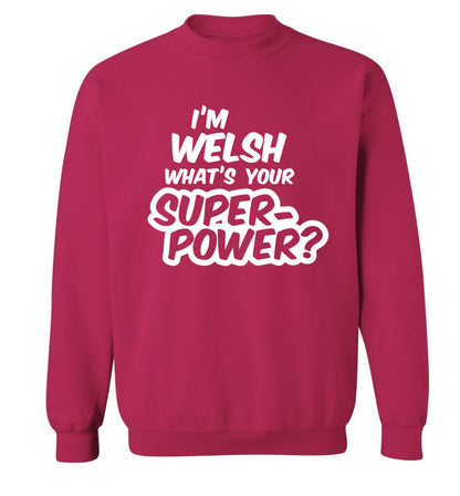 I'm Welsh what's your superpower? Adult's unisex pink Sweater 2XL