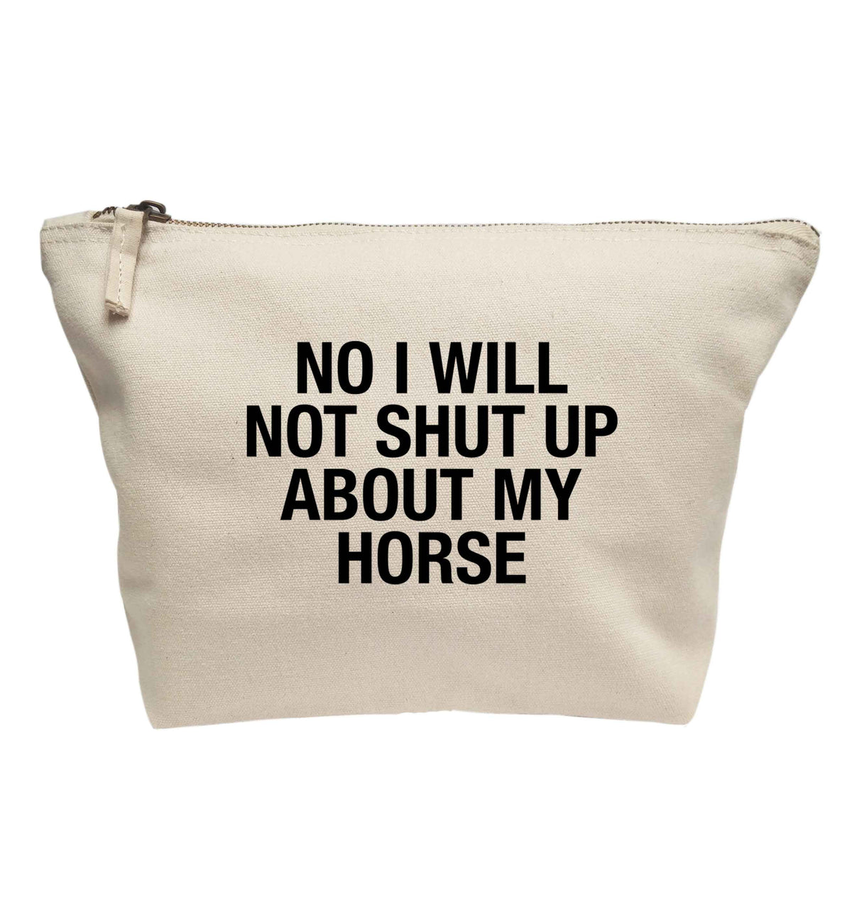 Warning may start talking about horses | Makeup / wash bag