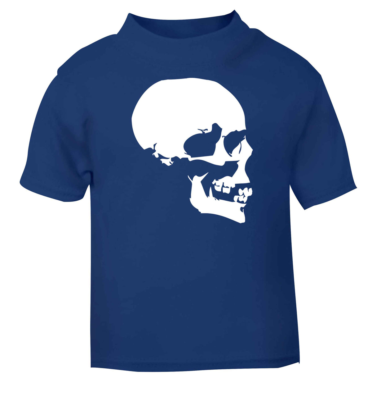 Personalised Skull Halloween blue baby toddler Tshirt 2 Years