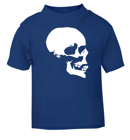 Personalised Skull Halloween blue baby toddler Tshirt 2 Years