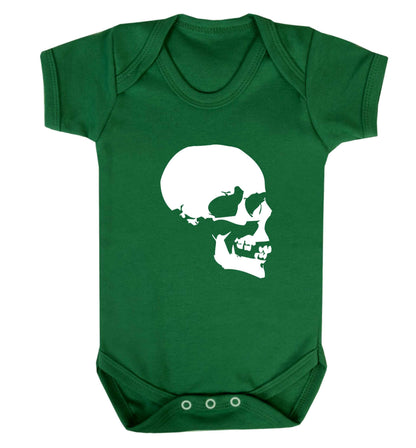 Personalised Skull Halloween baby vest green 18-24 months
