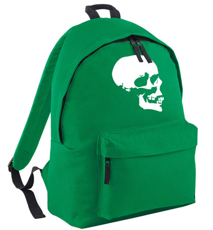 Personalised Skull Halloween green adults backpack