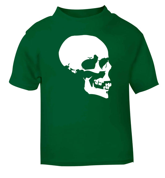Personalised Skull Halloween green baby toddler Tshirt 2 Years