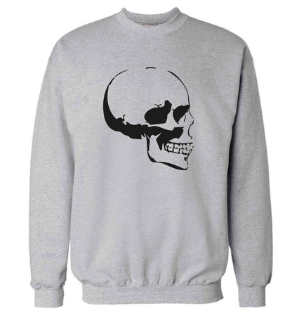 Personalised Skull Halloween adult's unisex grey sweater 2XL