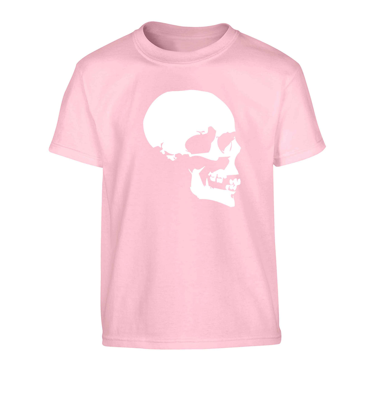 Personalised Skull Halloween Children's light pink Tshirt 12-13 Years