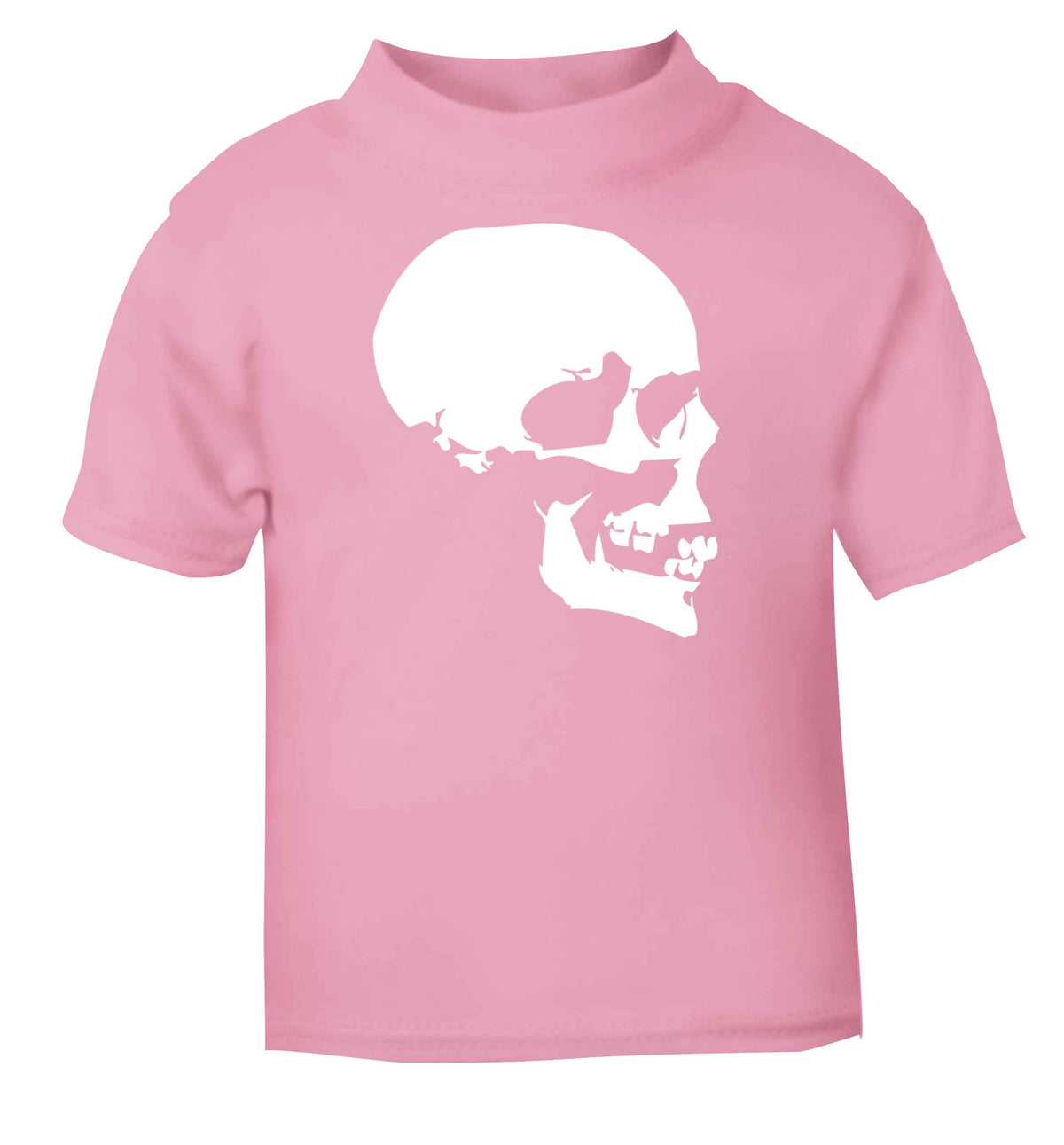 Personalised Skull Halloween light pink baby toddler Tshirt 2 Years