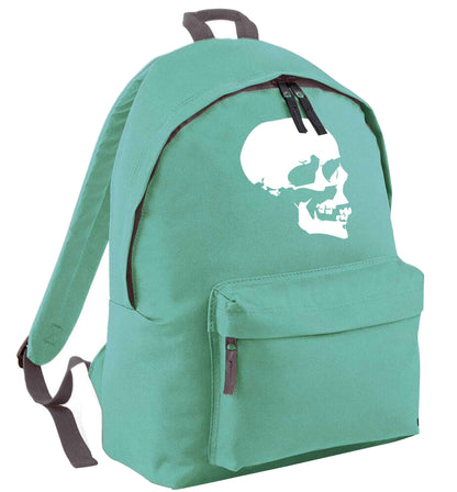 Personalised Skull Halloween mint adults backpack