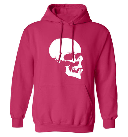 Personalised Skull Halloween adults unisex pink hoodie 2XL