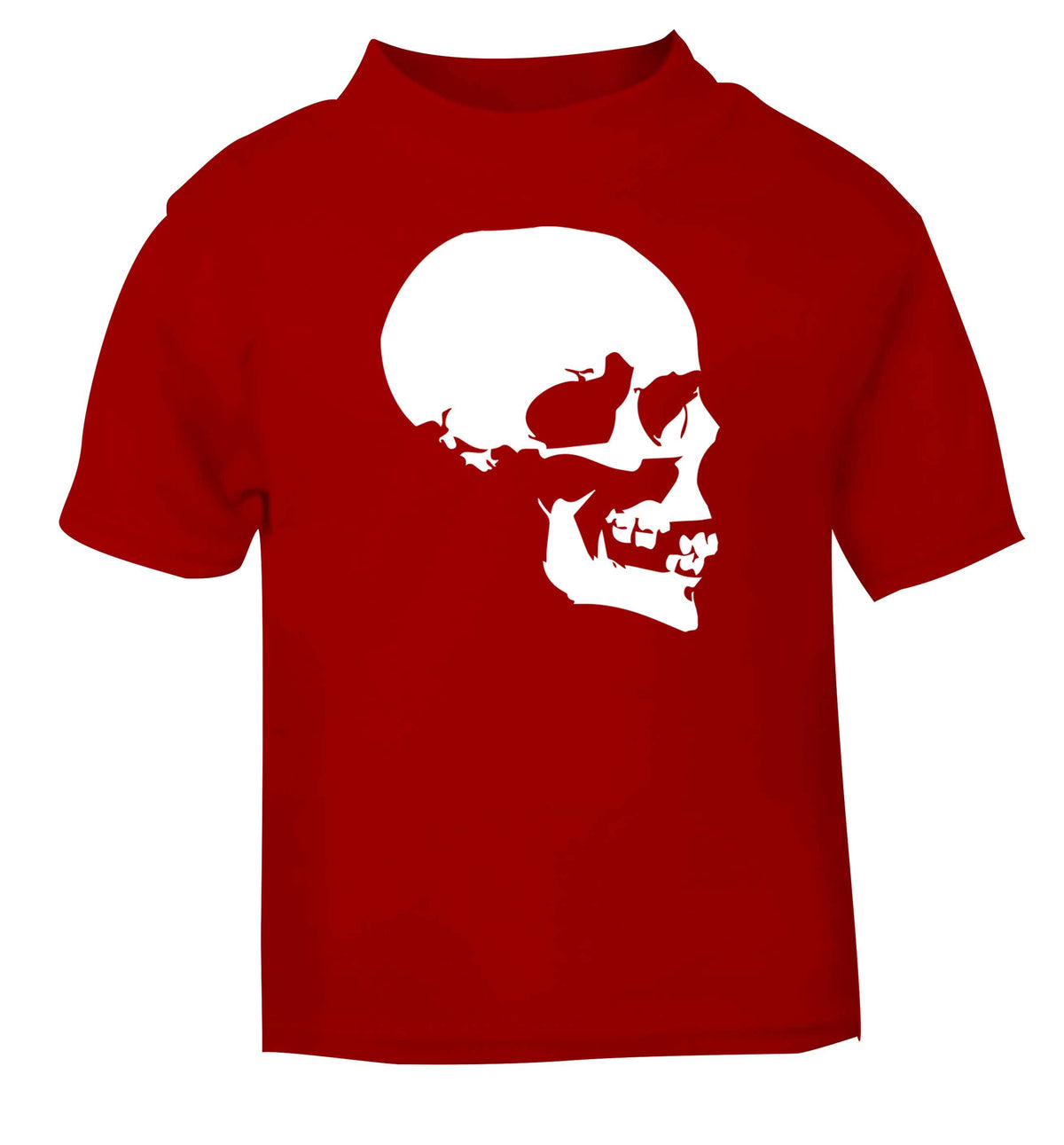 Personalised Skull Halloween red baby toddler Tshirt 2 Years