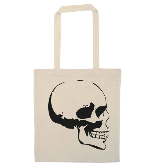 Personalised Skull Halloween natural tote bag