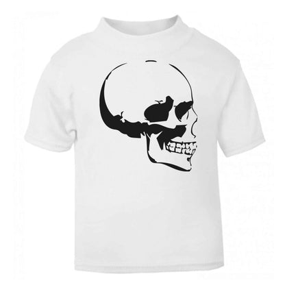 Personalised Skull Halloween white baby toddler Tshirt 2 Years