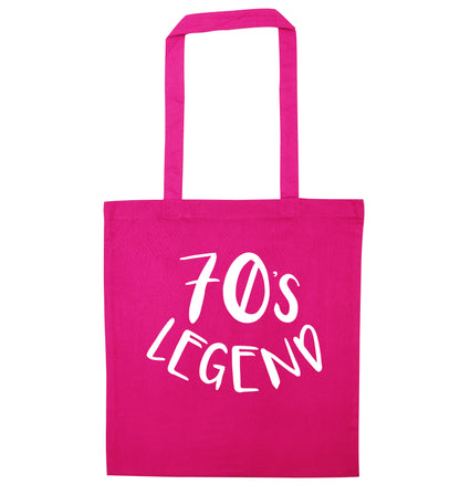 Seventies Legend pink tote bag