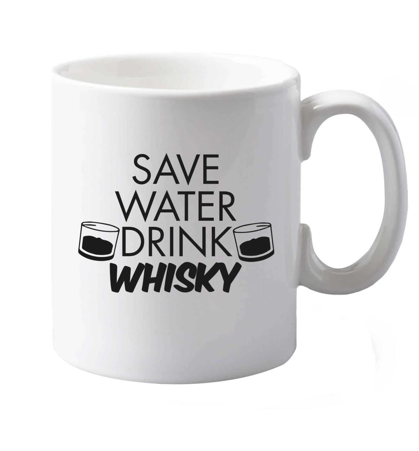 10 oz Save Water Drink Whisky ceramic mug both sides