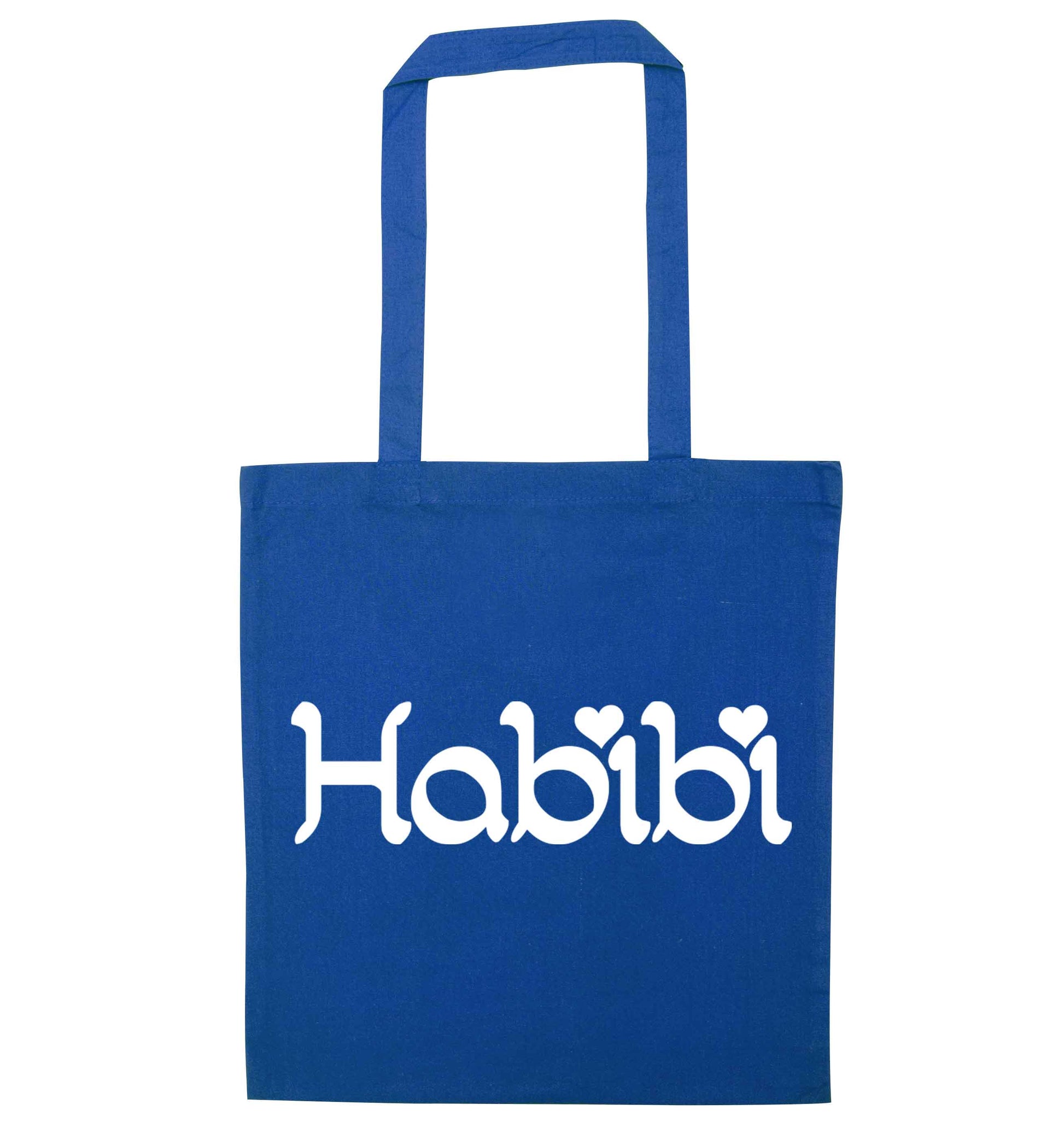 Habibi blue tote bag